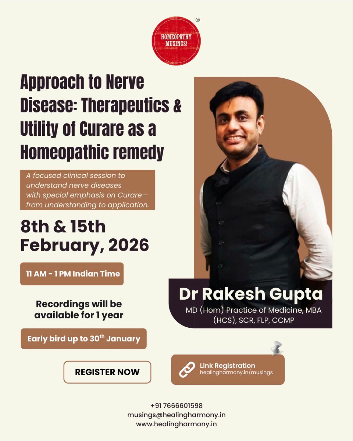 Approach to Nerve Disease: Therapeutics & Utility of Curare as a Homeopathic remedy